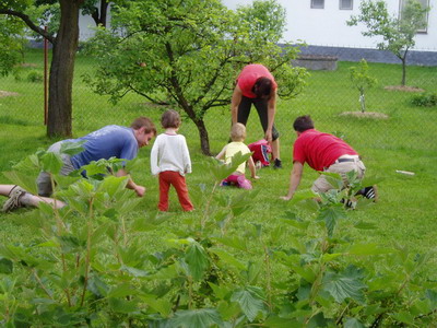 Zahrada je místem, kde se můžete vydovádět.