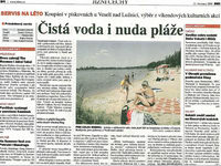 MF DNES o Vlkovských pískovnách